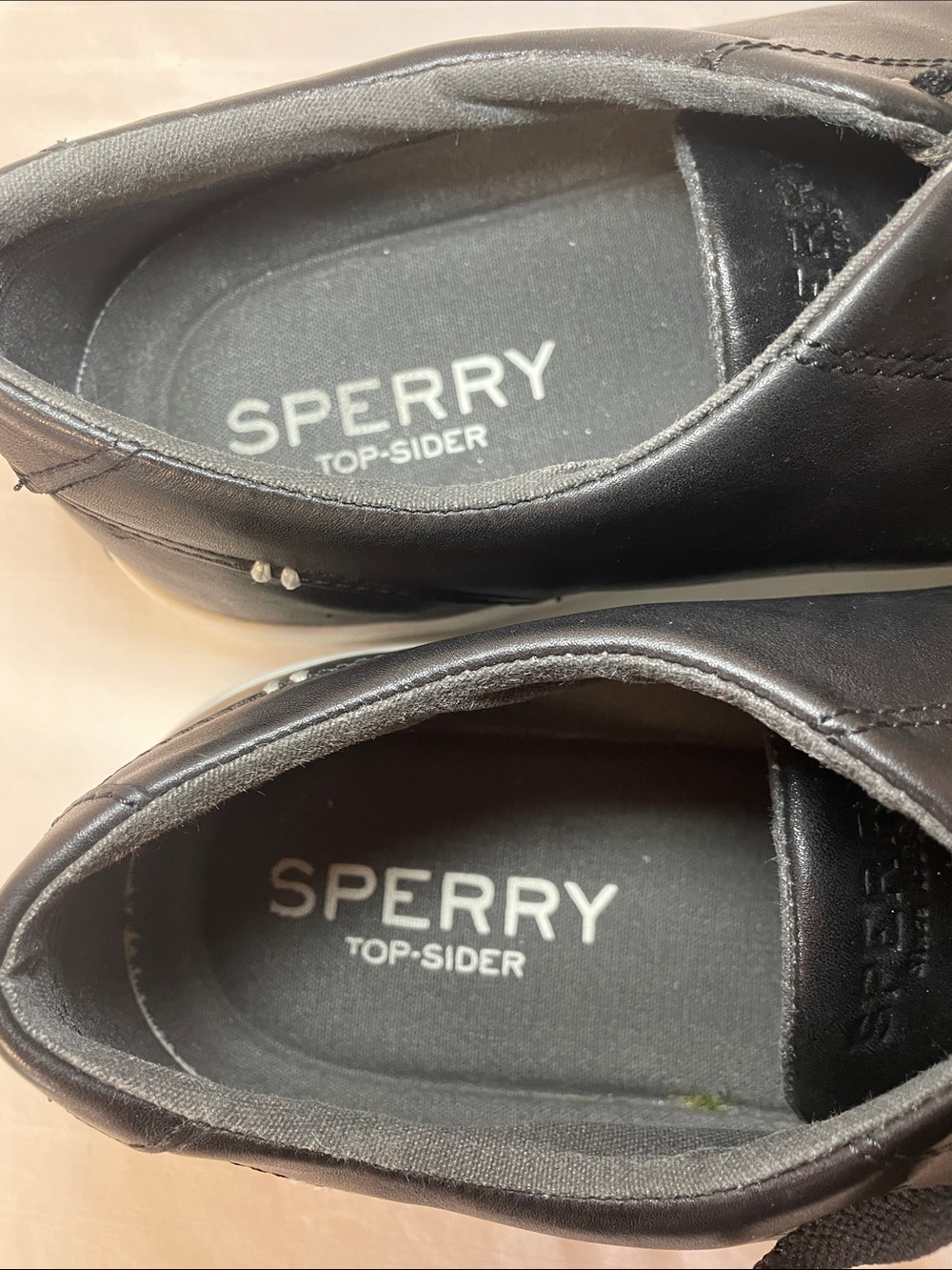Sperry Top-Sider Men's Black Leather lace up sneakers casual work shoes size 11 - Picture 7 of 16